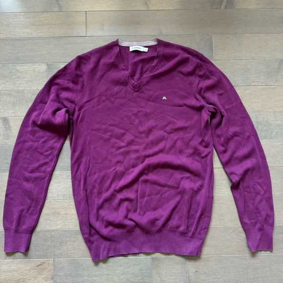 J.Lindeberg V-neck Cotton Sweater - Picture 1 of 7